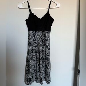 Body Central Black and Gray Maxi Dress